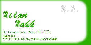 milan makk business card